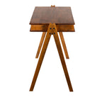 Compartment - Desk - Wood, 3 Compartments - Brown