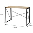 Bureau Pliable Style Industriel - Décor Bois