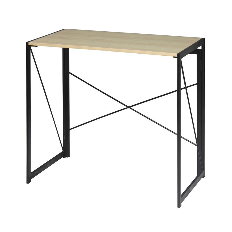 Bureau Pliable Style Industriel - Décor Bois