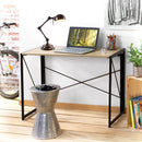 Bureau Pliable Style Industriel - Décor Bois