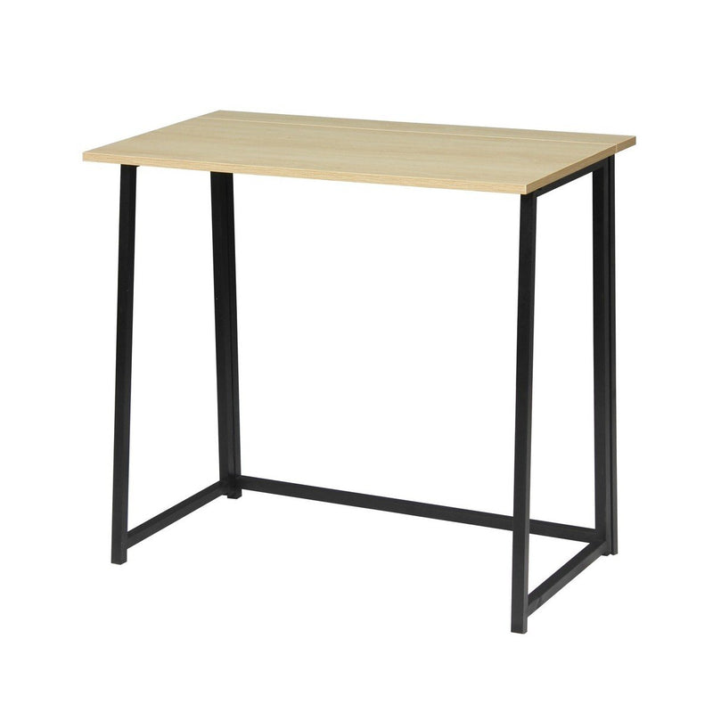 Bureau Pliable Style Industriel - Décor Bois