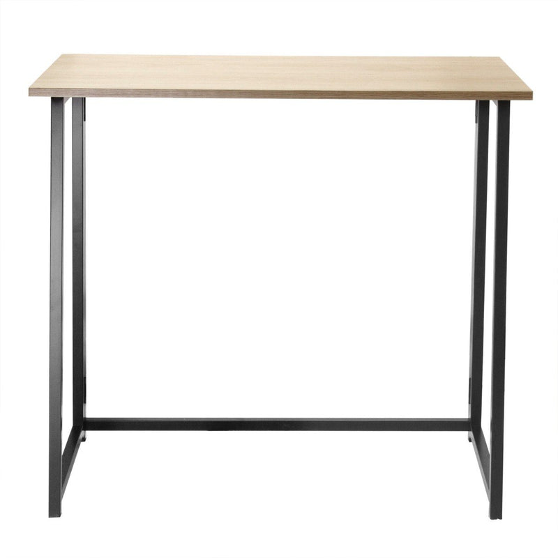 Bureau Pliable Style Industriel - Décor Bois