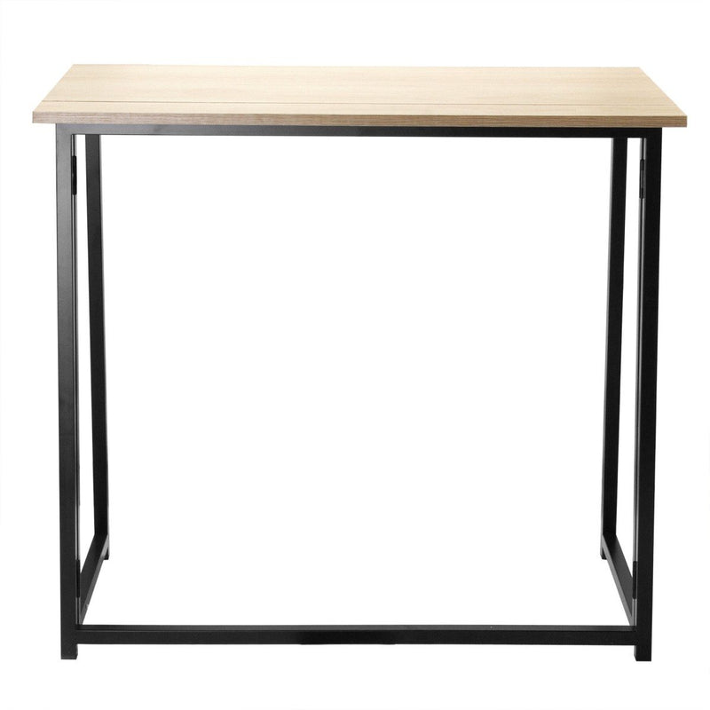 Bureau Pliable Style Industriel - Décor Bois