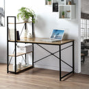 Bureau Avec 4 Étagères Style Industriel - Décor Bois