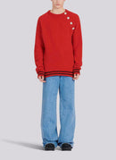 Balmain - Pull Cachemire - Rouge - Homme