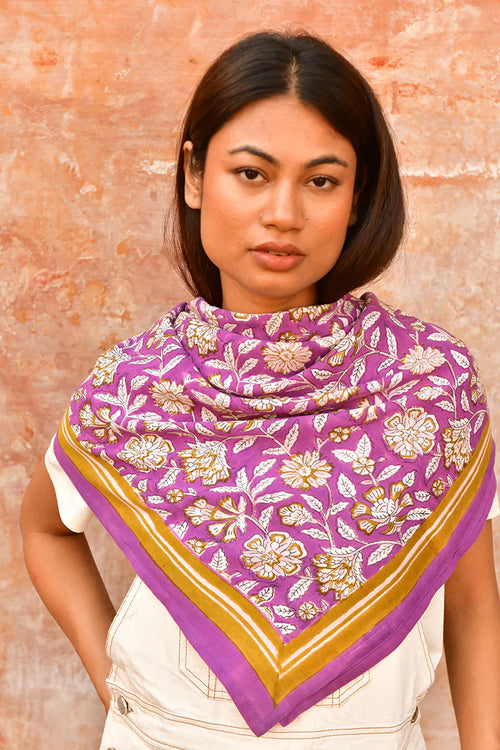 Large Carthage Scarf - Purple