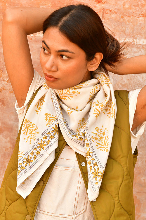 Large Galatie Scarf - Ecru