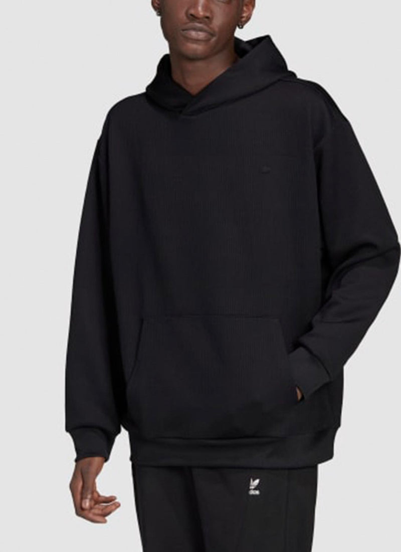 Adidas - Hoodie Adicolor Trefoil Plissé - Black - Homme