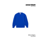 Pull Alix Angora Bleu Olympiade Et Doré.