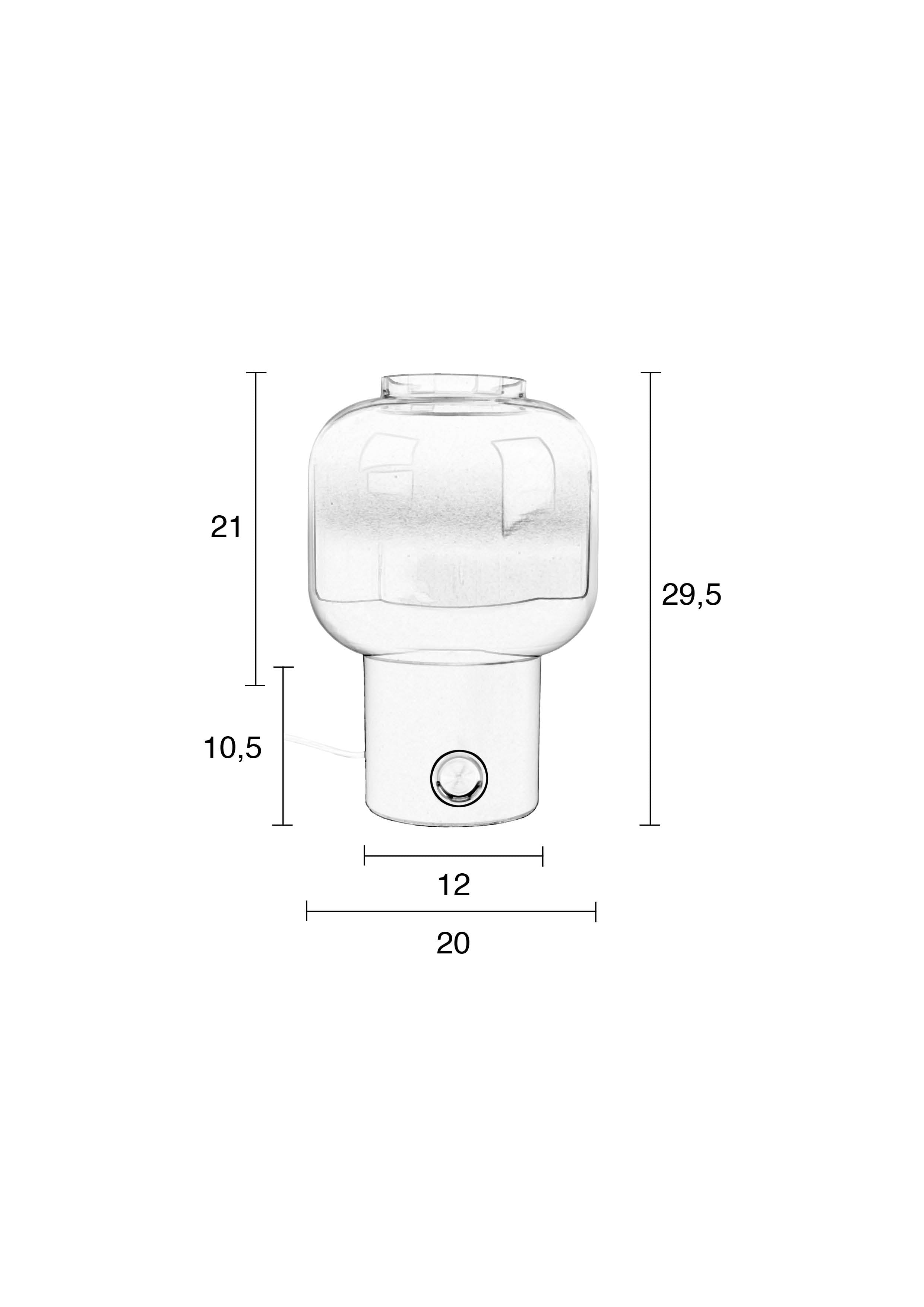 Moody - Table Lamp - Glass - White