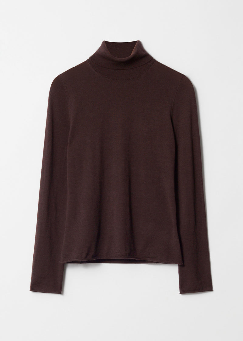 Jersey de cuello alto Es Lamia - Marrón - Mujer
