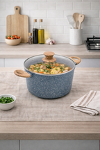 Saucepan - 24 CM - Pierre Gourmet - With Wooden Handle And Lid