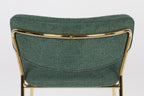 Jolien - Tabouret De Bar & De Comptoir - Tissu - Doré/Vert Foncé