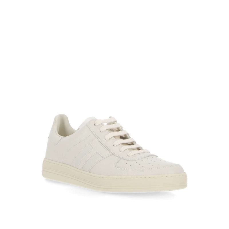 Sneakers - Tom Ford Leather Logo - White