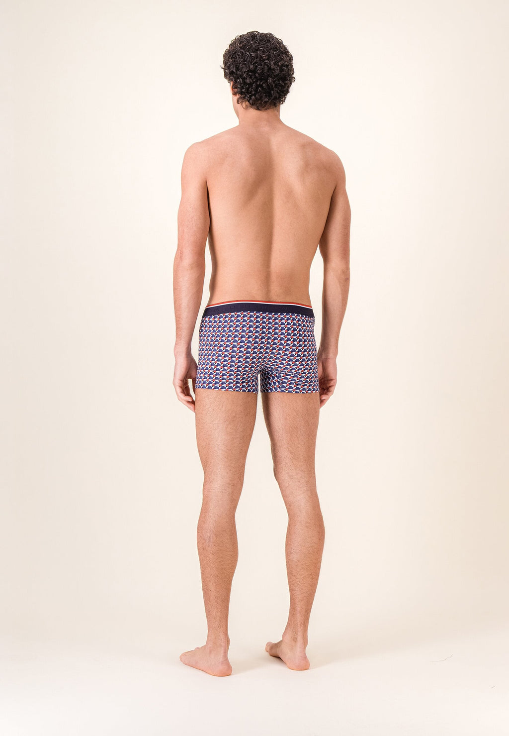 Boxer Marius Puzzle In Cotone - Blu Acciaio