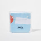 Toalla De Microfibra Sun Face - Estampado Azul Y Blanco