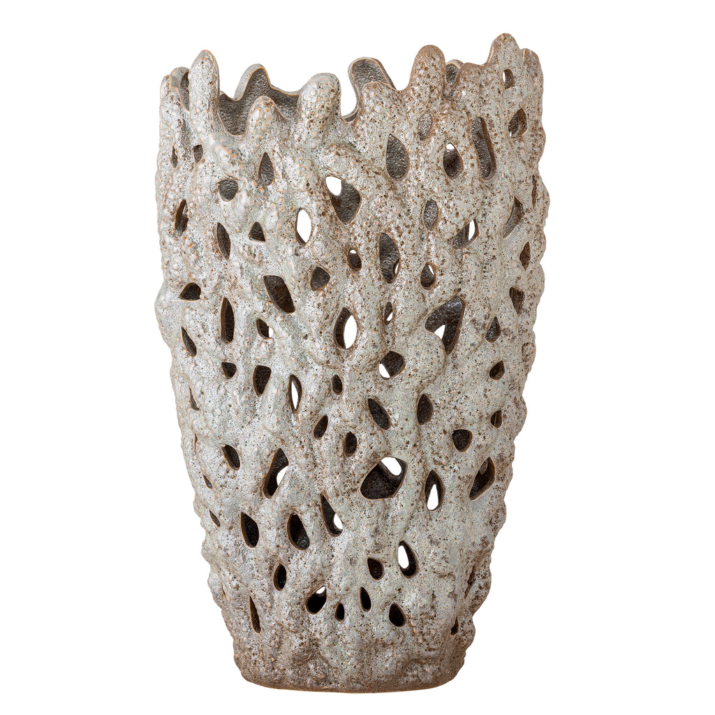 Eunice - Vase Déco - Blanc - Grès