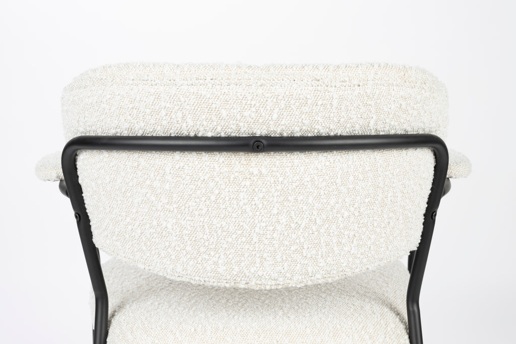 Jolien - Fauteuil - Bouclette - Noir