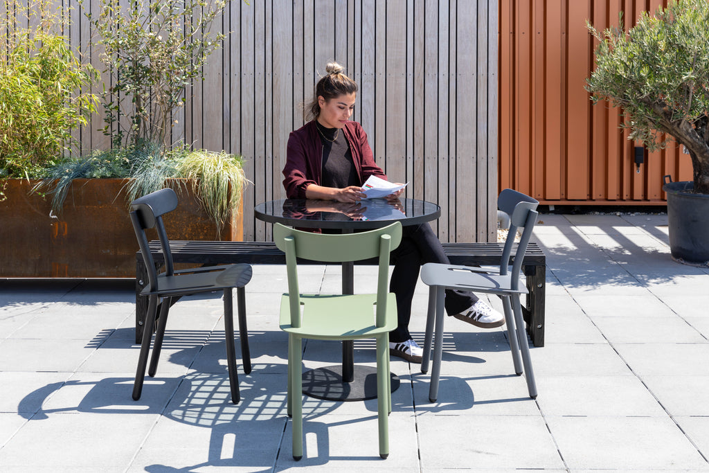 Friday - Outdoor Chair - Aluminum - Black