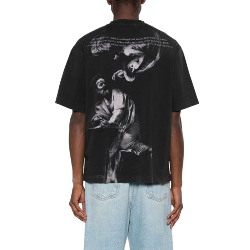 T-Shirt Off White S.Matthew Skate Logo-Print - Black - Homme