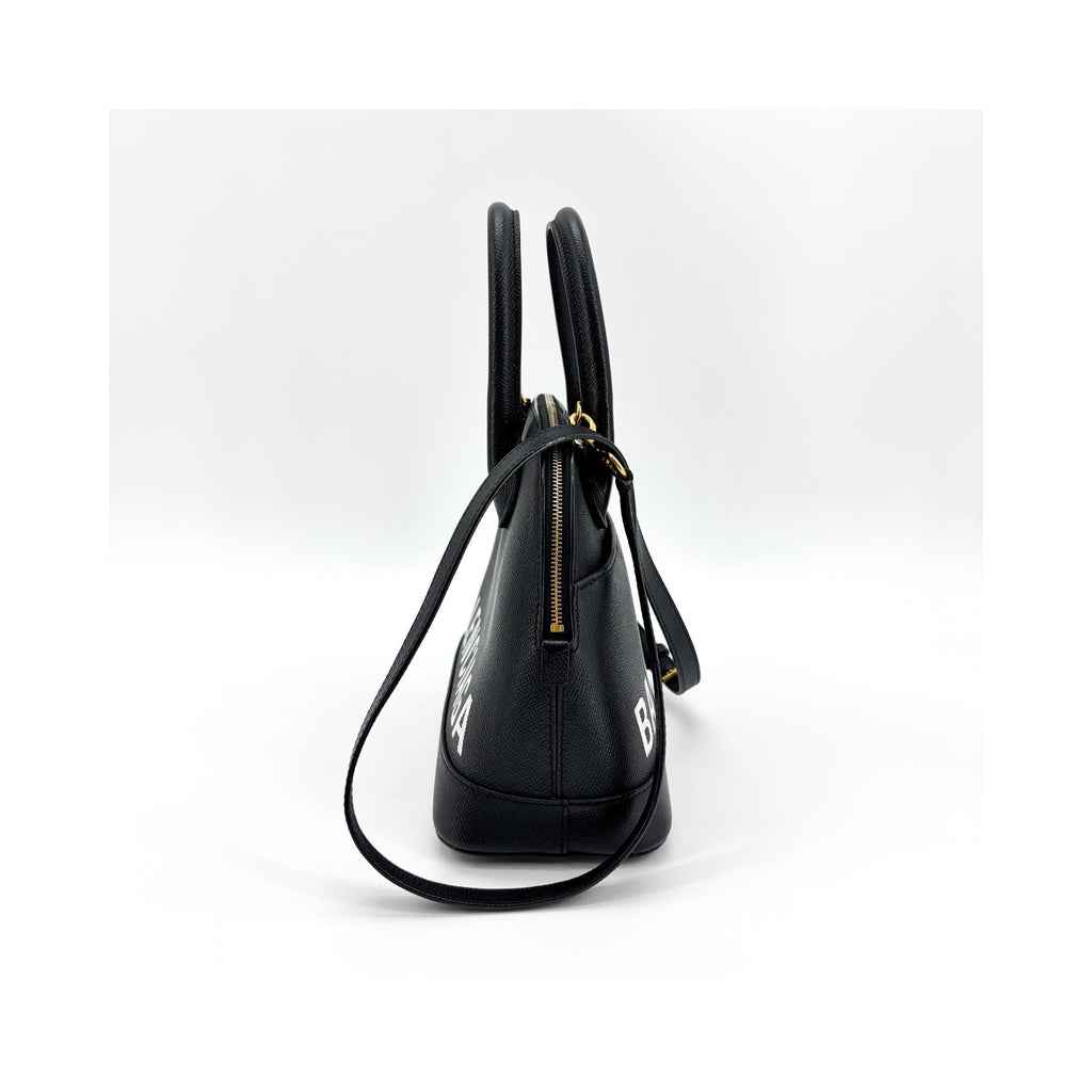 Sac À Main Balenciaga Logo Ville Medium Cuir - Noir
