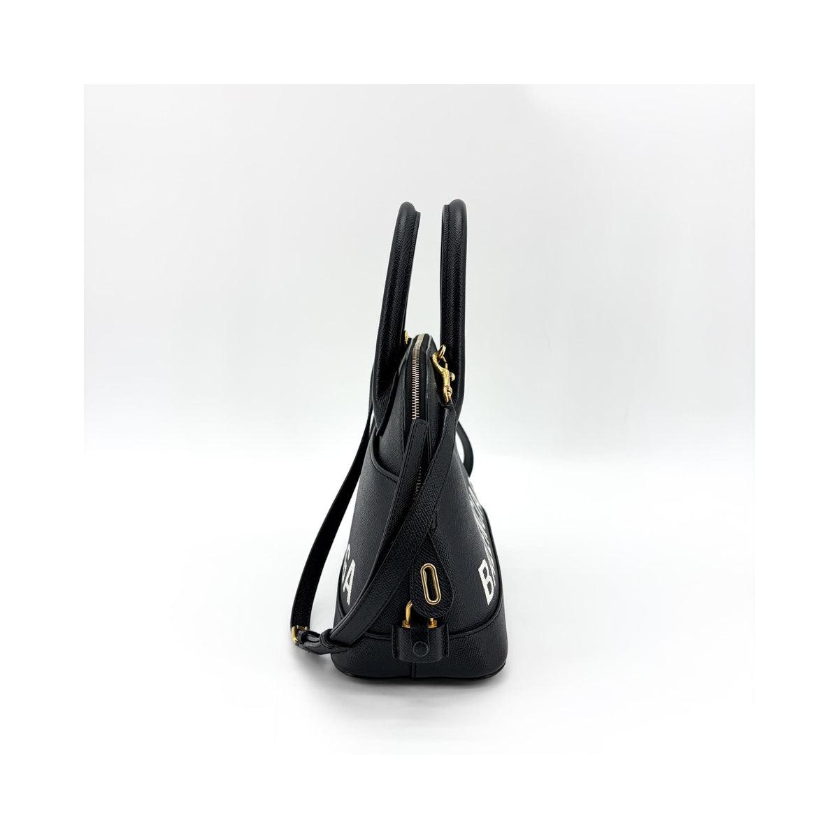 Sac À Main Balenciaga Logo Ville Medium Cuir - Noir