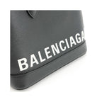 Sac À Main Balenciaga Logo Ville Medium Cuir - Noir