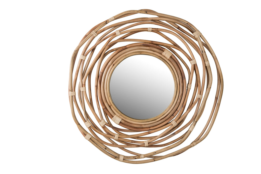 Kubu - Mirror - Rattan - Brown