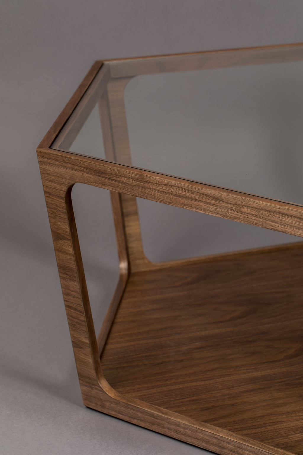 Sita - Table basse - Verre - Noyer