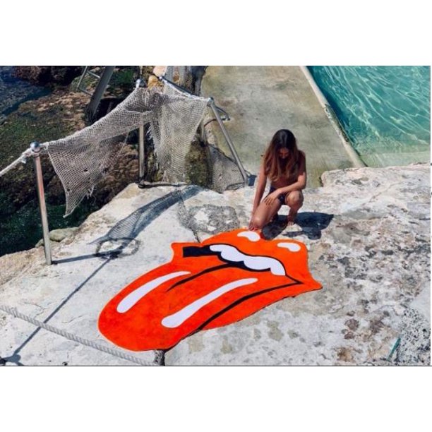 Toalla de baño Labios de los Rolling Stones