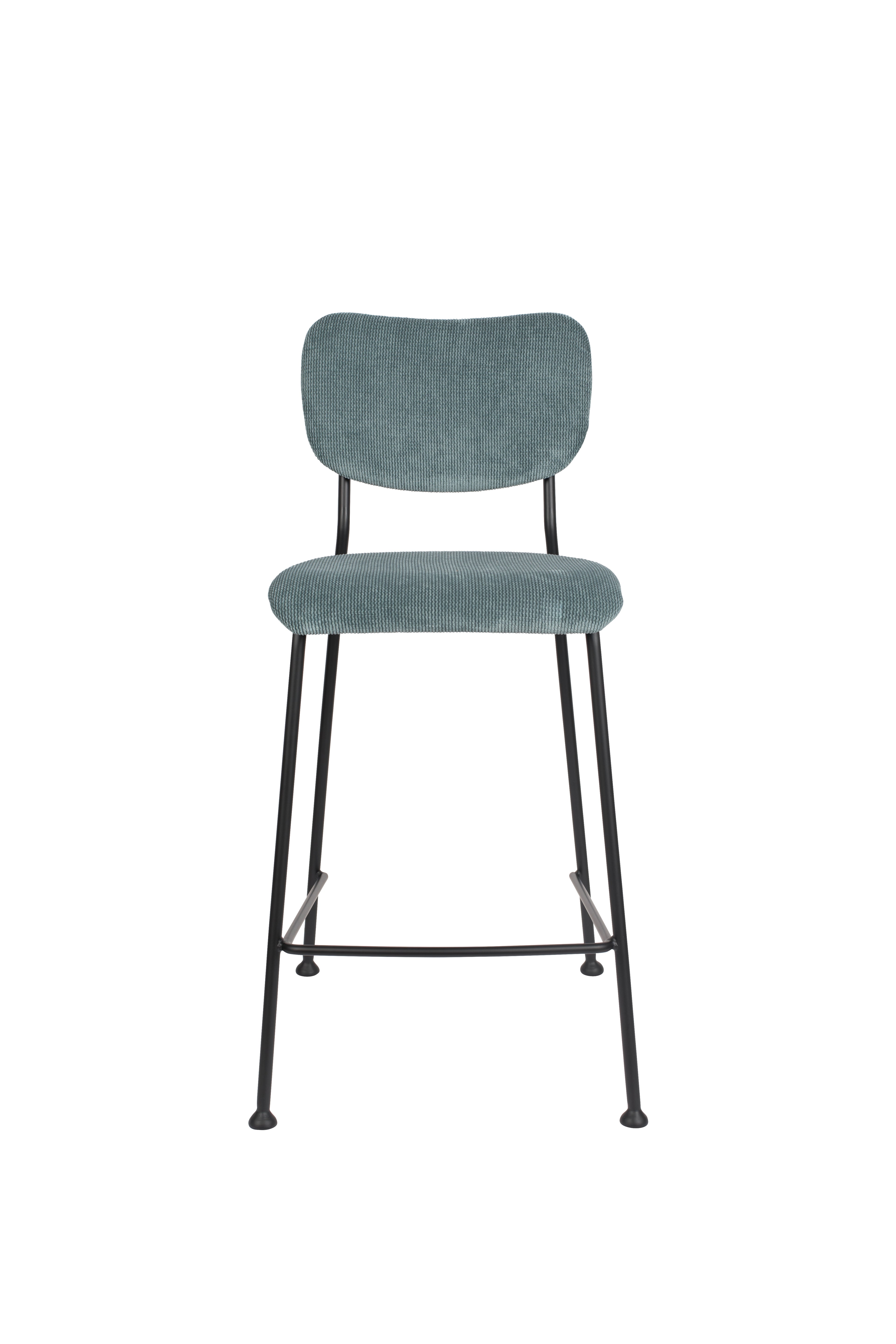 Benson 64.5 Cm - Bar & Counter Stool - Fabric - Grey/Blue