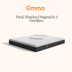 Matelas Emma Original + 2 Oreillers Emma Original Adapt