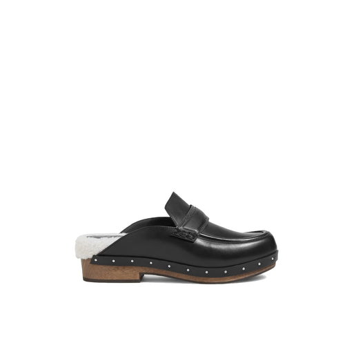 Zuecos de piel Brunello Cucinelli - Mujer - Negro