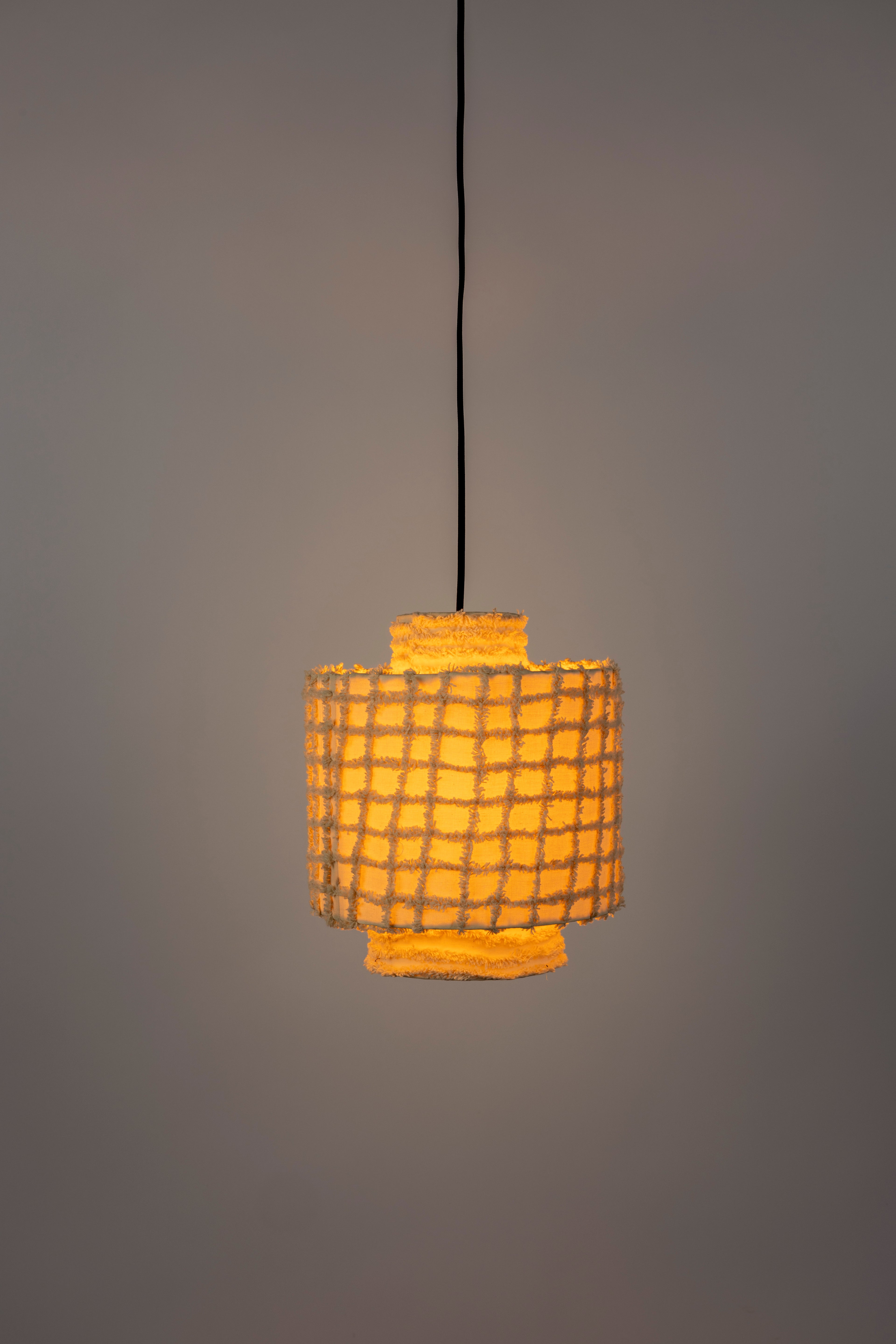Arjun Large - Pendant light - Cotton - Beige