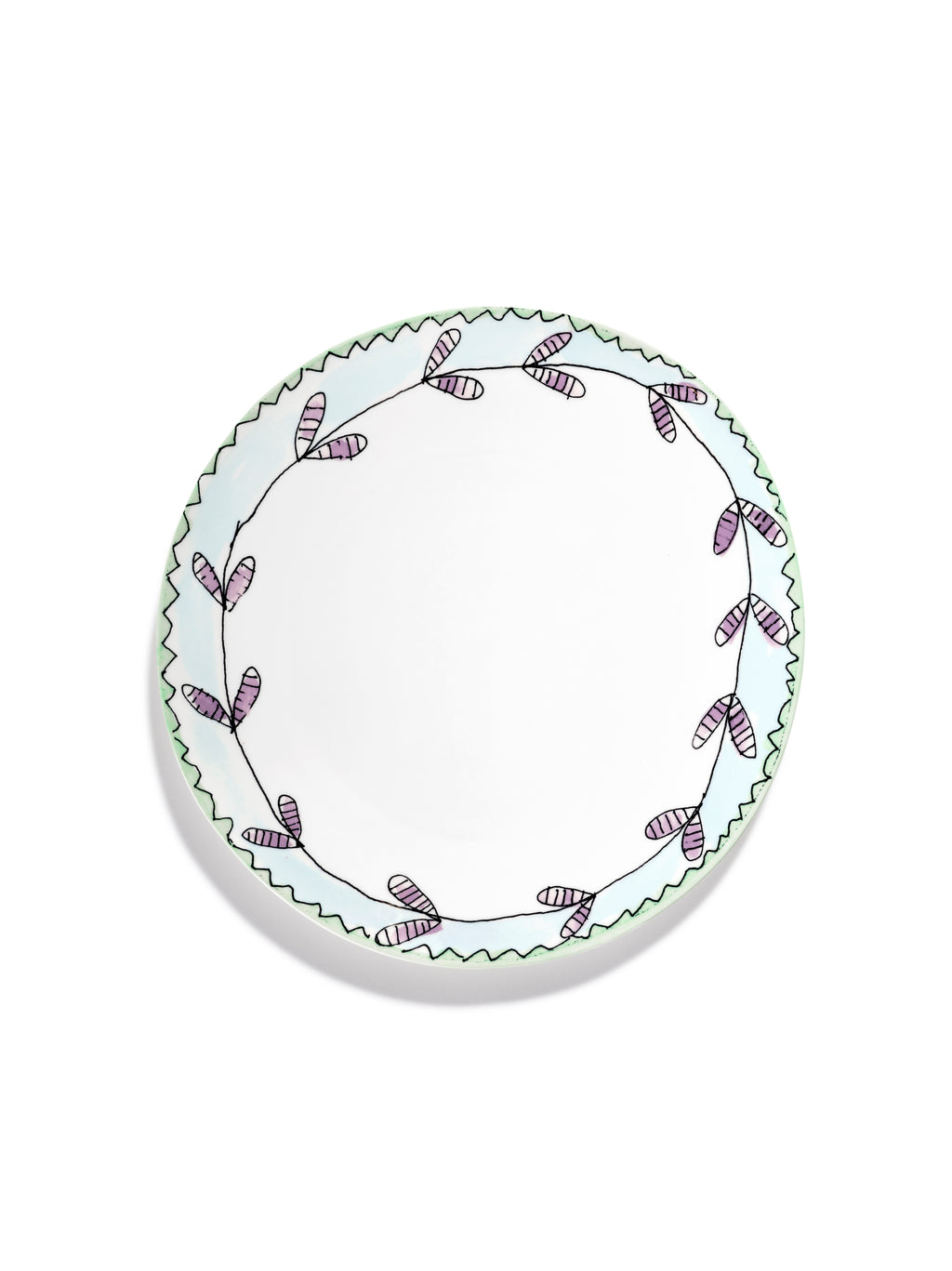 Midnight Flowers - Lot De 2 Assiettes - L - Porcelaine Bone China - Blossom Milk