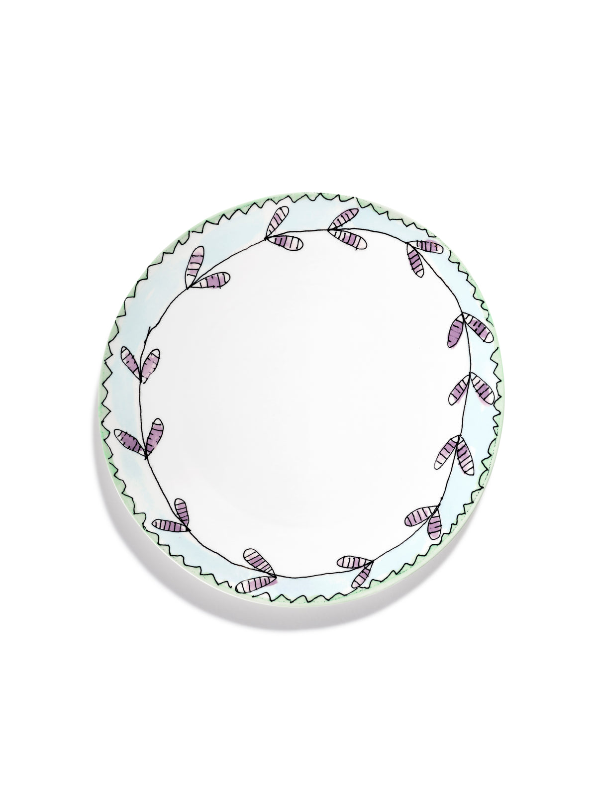 Midnight Flowers - Lot De 2 Assiettes - L - Porcelaine Bone China - Blossom Milk