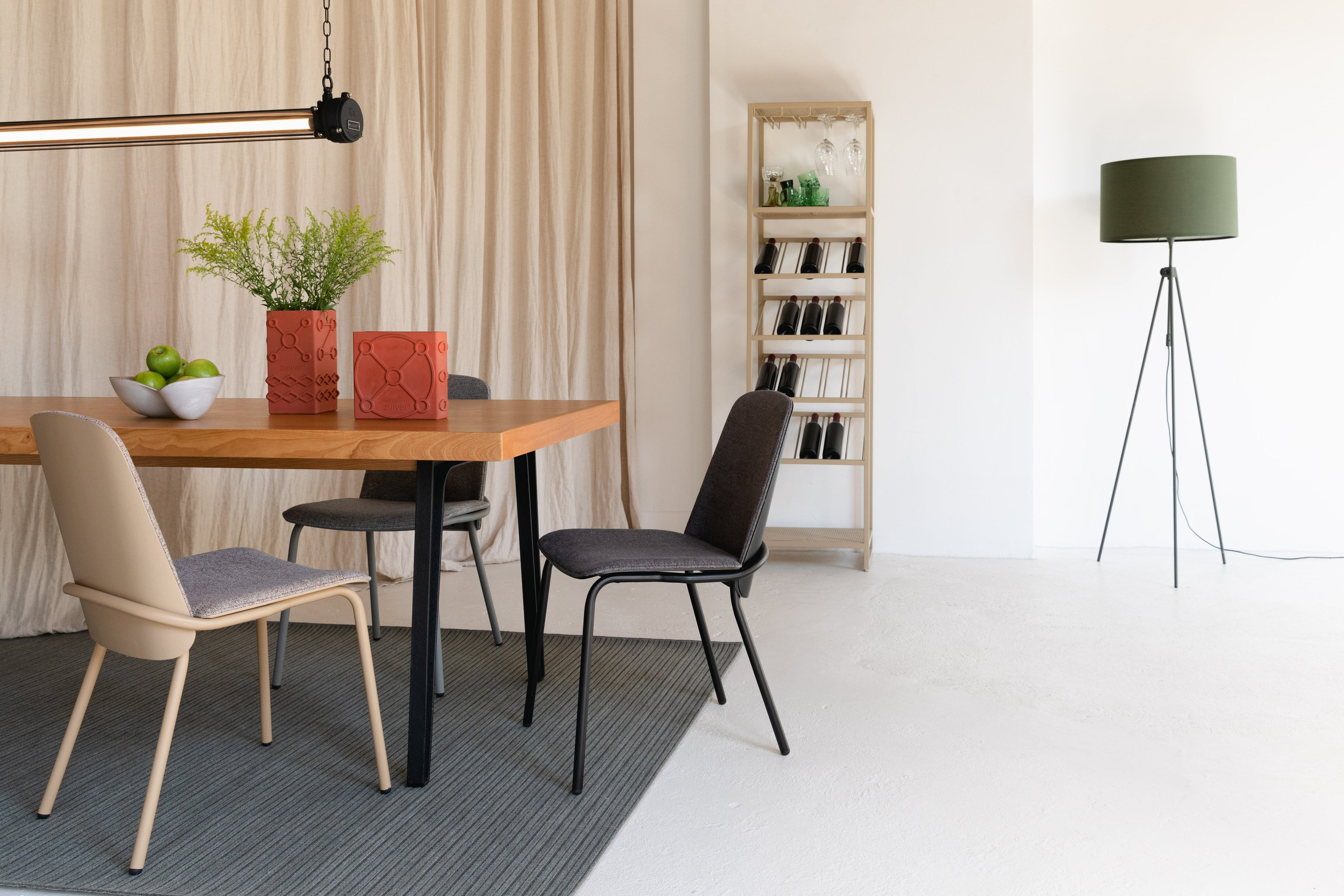 Clip - Dining Room Chair - Fabric - Beige