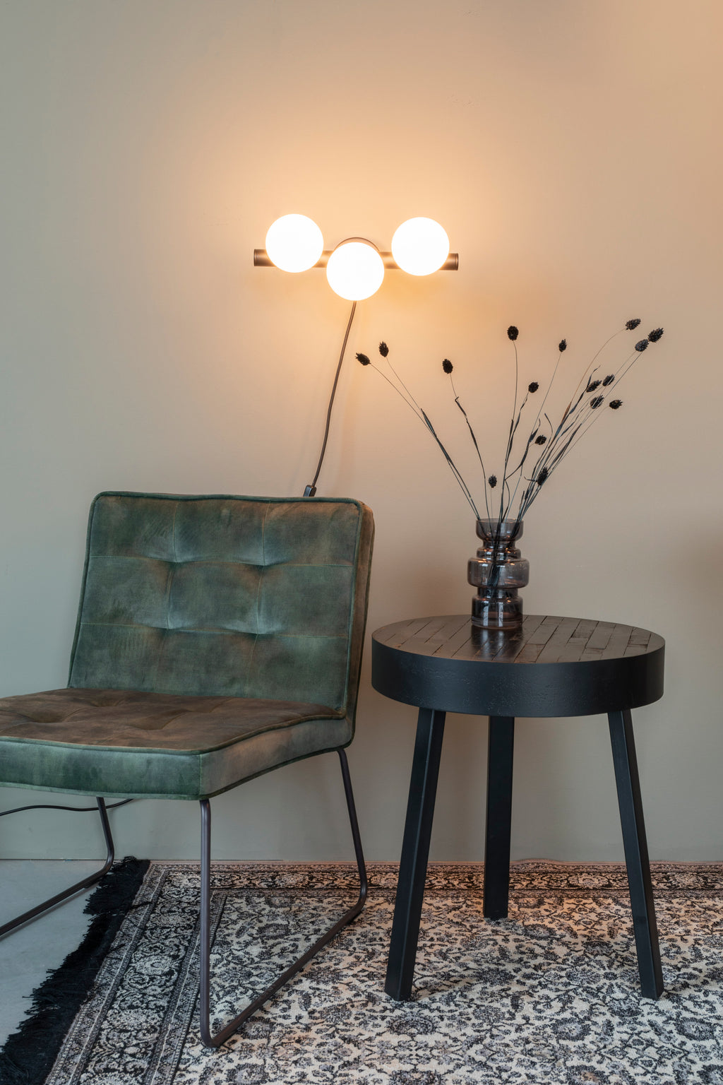 Monica - Applique Murale - Verre - Blanc/Noir