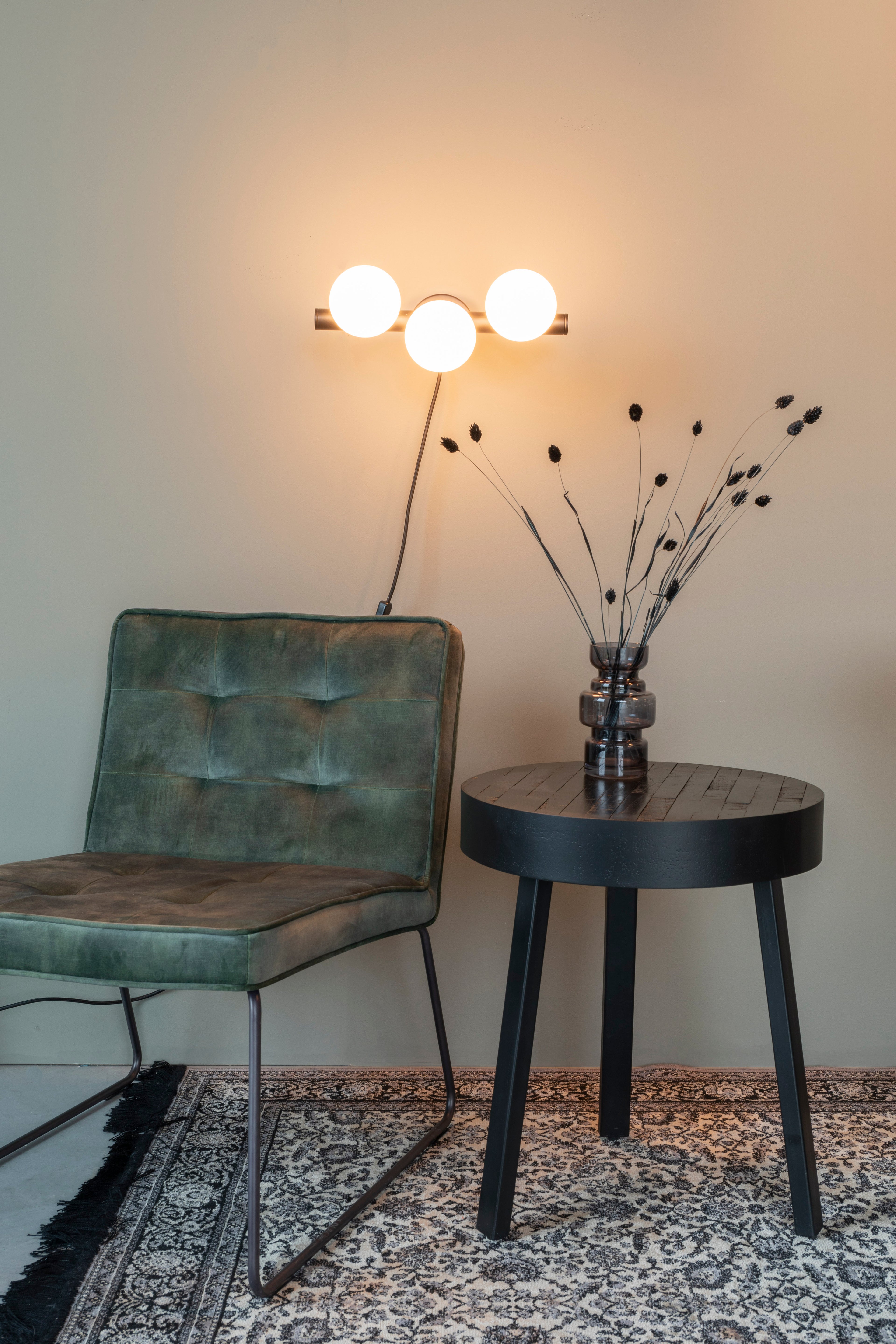 Monica - Applique Murale - Verre - Blanc/Noir