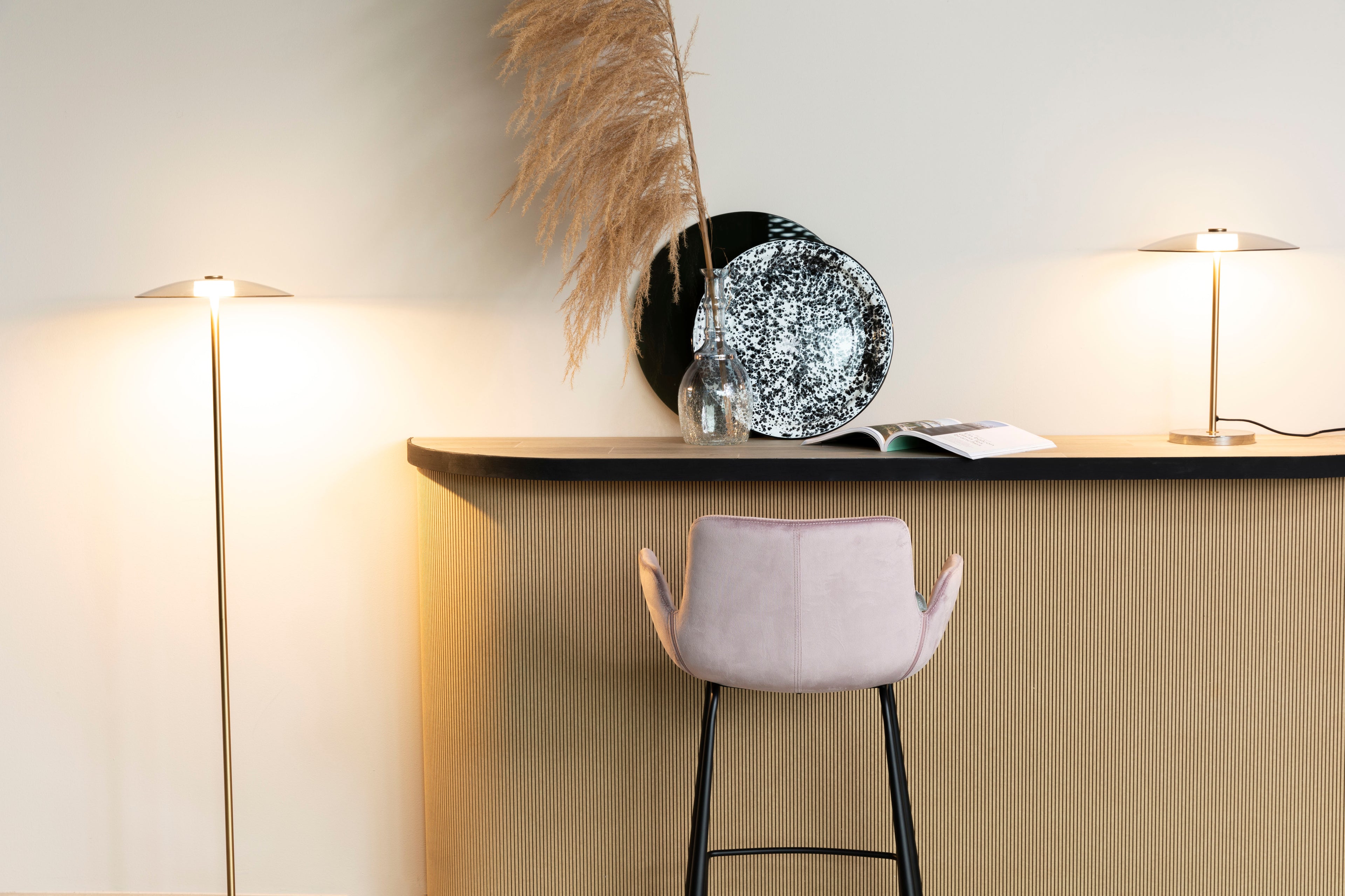 Brit - Bar & Counter Stool - Polyester - Pink