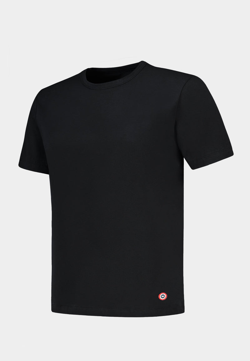 T-Shirt Homme Noir À Manches Courtes En Coton - Formidable Noir