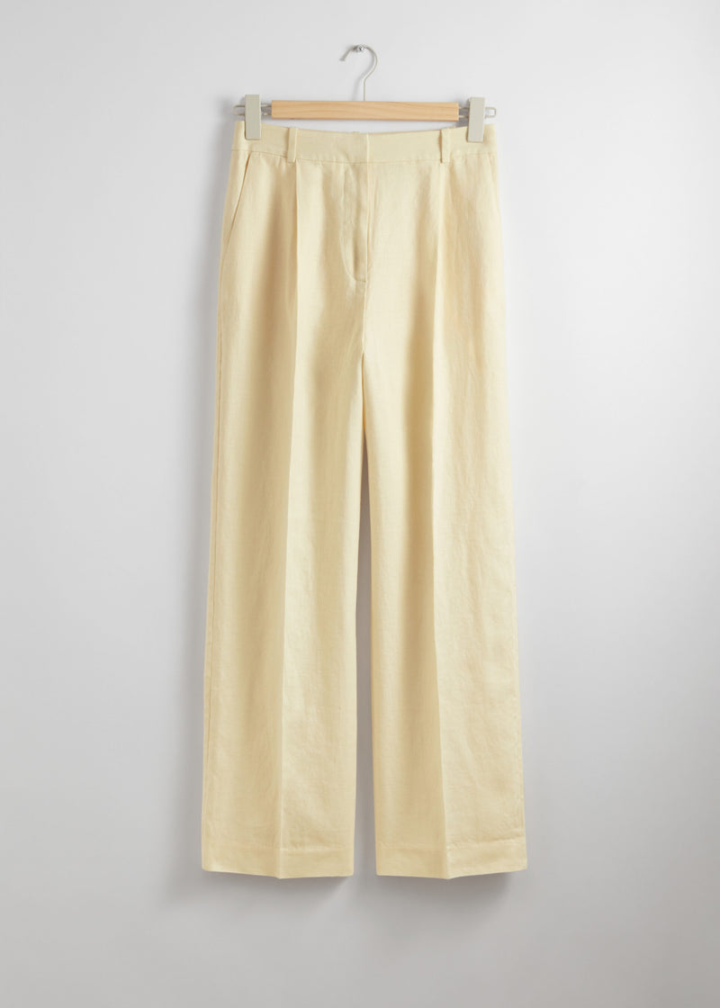 Trousers St Zoe Linen Trousers(1) - Yellow - Women