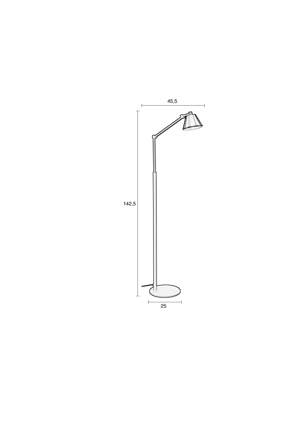 Lub - Floor lamp - Iron - Black