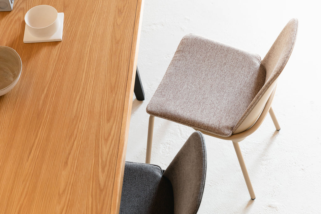 Clip - Dining Room Chair - Fabric - Beige