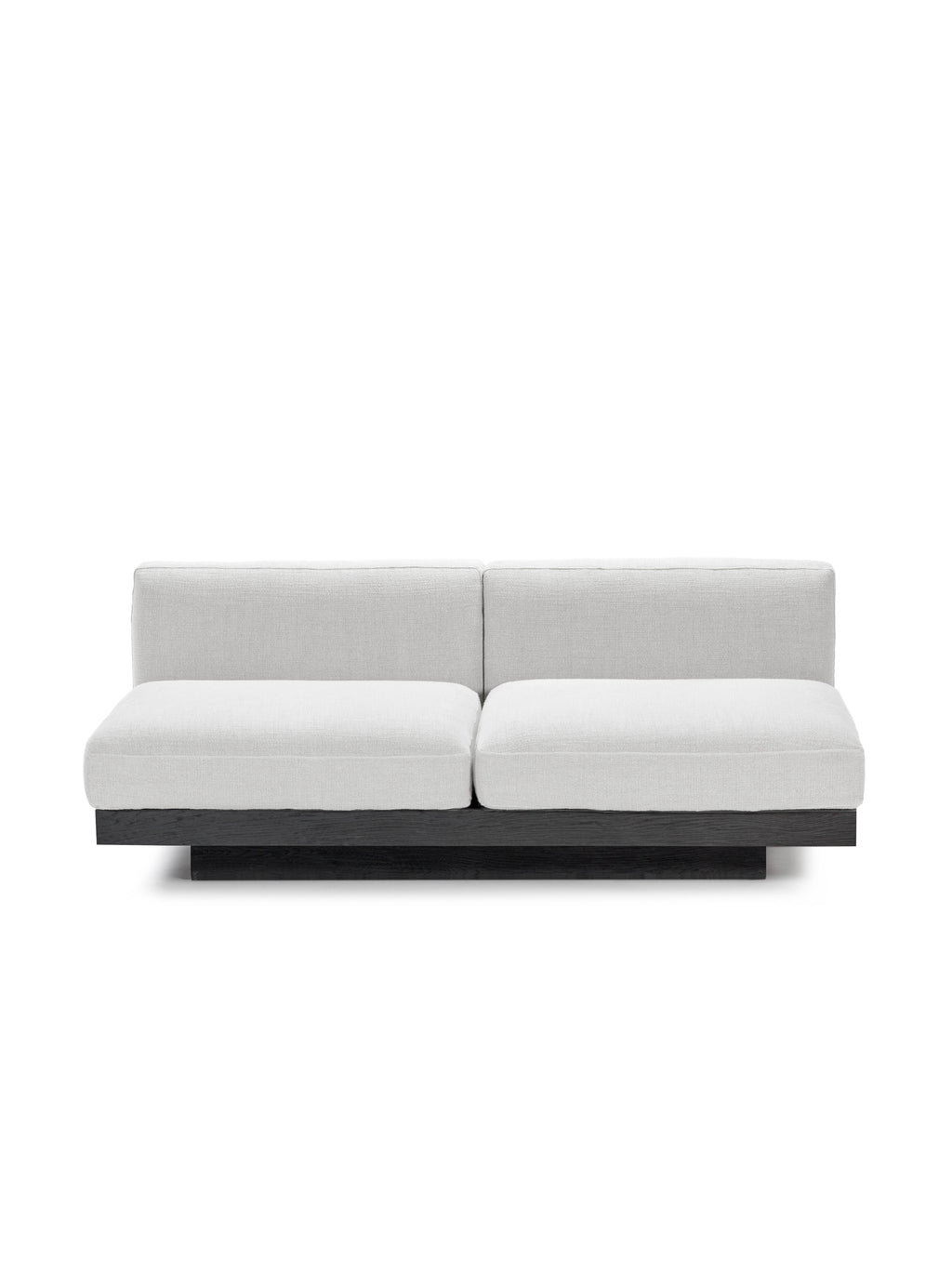 Rudolph - Banc 2 Places D'intérieur - Aluminium, Bois Et Tissu D'ameublement - Blanc Cassé Noir