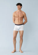 Lot De 6 Boxers En Coton - Boxers Noir Blanc Bleu Foncé Rouge Gris Chiné Bleu