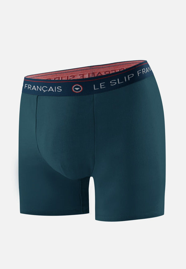Lange Boxershorts Redoutable Aus Baumwolle - Entenblau