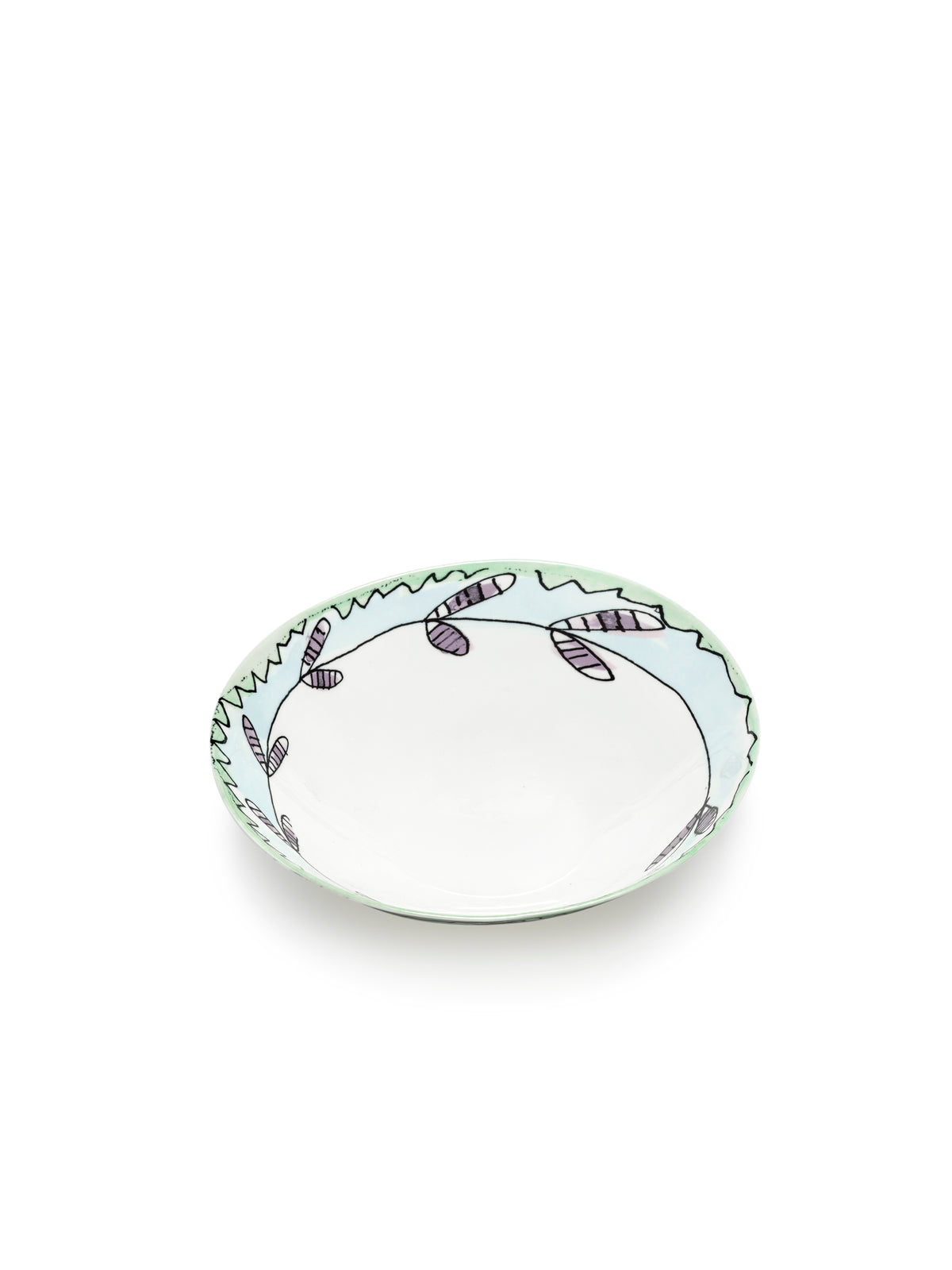 Midnight Flowers - Lot De 2 Bols Bas - L - Porcelaine Bone China - Blossom Milk