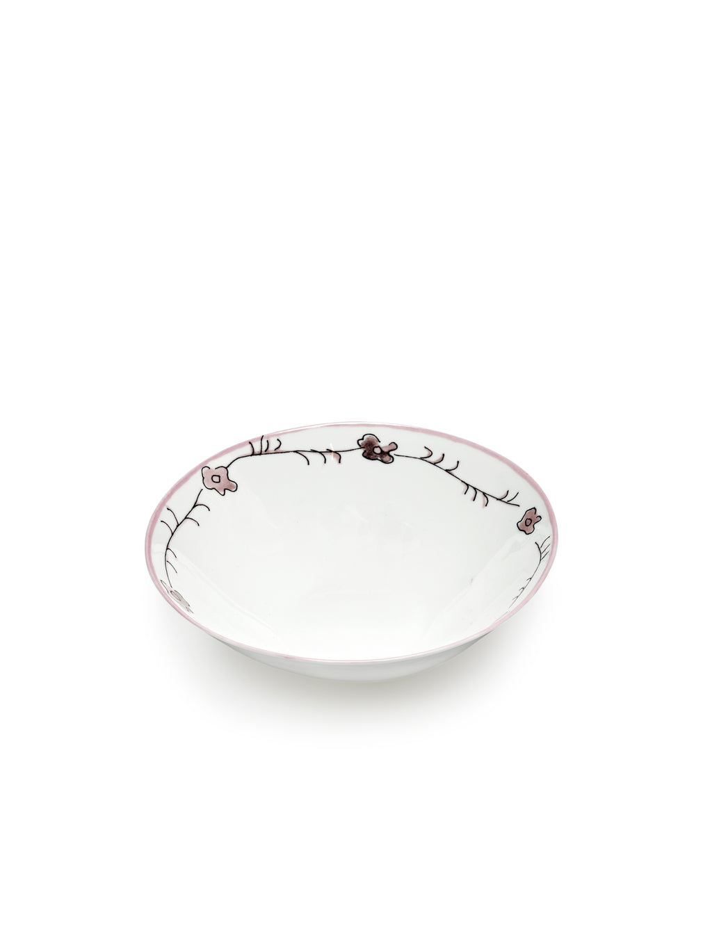 Midnight Flowers - Lot De 2 Bols Bas - L - Porcelaine Bone China - Foncé Viola