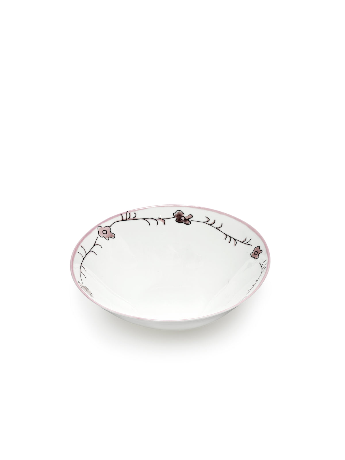 Midnight Flowers - Lot De 2 Bols Bas - L - Porcelaine Bone China - Foncé Viola